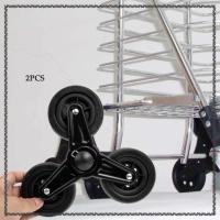 ราคา แมคเอ 2ชิ้นพับรถเข็นช้อปปิ้งสามล้อยางล้อสําหรับรถเข็นอเนกประสงค์บันไดล้อสีดํา บันได นักปีนเขา อะไหล่ (55351197119)