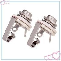 ราคา meteor2 2 ชิ้นกีตาร์ไฟฟ้าเบสทองเหลือง 6 35 มม 1 4 โมโนแจ็คซ็อกเก็ตปลั๊ก เงิน (43167633124)