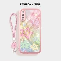 ราคา Ybd เคสโทรศัพท์สําหรับ Vivo S1 IQOO NEO 1907 Art Space Dream Star รูปแบบดอกไม้พร้อมเชือกเส้นเล็ก (27630810159)