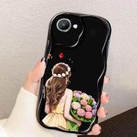 ราคา YBD เคสโทรศัพท์สําหรับ Realme C30 C30S Realme Narzo 50i Prime ด้านหลังสาวถือดอกไม้ (42504300155)