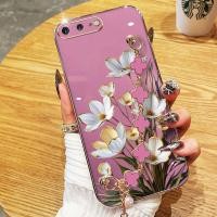 ราคา YBDเคสโทรศัพท์สําหรับiPhone 7 Plus 8 Plus 6 6S Plus SE2020 X XS Max XRพนมเปญสีขาวRoseหรูหราซิลิโคนอ่อนนุ่มพร้อมสายรัดข้อมือ (51700088397)