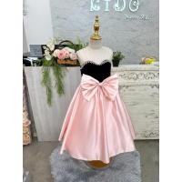 ราคา ชุดราตรีเด็ก หน้าร้านอยู่รัชดา ลองได้ถ่ายรูปเองจากชุดจริง W19214 สีชมพู แขนสั้น กระโปรงยาว ประดับโบว์ใหญ่ สวยหรูมากค่ะ (24145574192)