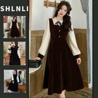 ราคา ชุดเดรสหวานผ้าลูกฟูกย้อนยุคฝรั่งเศส สไตล์วิทยาลัยสำหรับฤดูใบไม้ผลิดำเนินถึงฤดูใบไม้ร่วง พร้อมปลอมสองลูกไม้และปกกระโปรงยาว (41569949454)