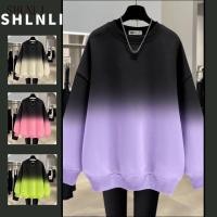 ราคา ชุดสำหรับฤดูใบไม้ผลิและใบไม้ร่วง สีไล่โทนแบบมัดย้อม ประกอบด้วยเสื้อกันหนาวและแจ็คเก็ตขนาดใหญ่พร้อมหมวก (42915417783)