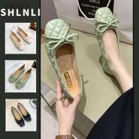 ราคา ฤดูใบไม้ผลิและฤดูใบไม้ร่วงรอบนิ้วเท้าโบว์รองเท้าแตะพื้นนุ่มเกาหลีรองเท้าส้นเตี้ยส้นเตี้ยที่เรียบง่ายและอเนกประสงค์ (50500339210)