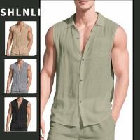 ราคา แจ็กเก็ตแขนสั้นเพศชาย ทรงคล่องตัวและเรียบง่าย ทำจากผ้าลินิน สวมใส่ง่ายในอากาศร้อน (44210747777)