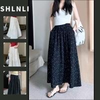 ราคา กระโปรงลายจุด ทรงหลวม สีขาว สำหรับผู้หญิงในฤดูร้อน เอวสูง และความยาวกระโปรงระดับกลาง ใส่ได้หลายโอกาส (43965223385)
