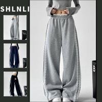 ราคา กางเกงขากว้างอเมริกันสีทึบเอวสูงเย็บปะติดปะต่อลูกไม้ สำหรับฤดูใบไม้ผลิและฤดูใบไม้ร่วง ใส่ได้ทั้งลำลองและกระชับสัดส่วน (43514009504)