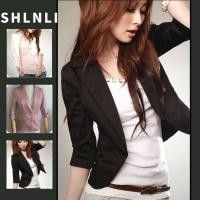 ราคา ฤดูใบไม้ผลิและฤดูใบไม้ร่วงเสื้อสูทหลวมสบายๆของผู้หญิงสไตล์เกาหลีสีทึบที่เรียบง่ายแขนยาวเสื้อสั้น (43460766455)