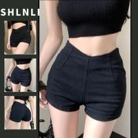 ราคา กางเกงขาสั้นผู้หญิงแบบเอวสูง ลายทึบ ทรงรัดรูป เหมาะสำหรับฤดูร้อน (42659315629)