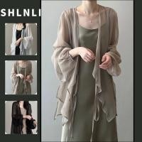 ราคา เสื้อแขนยาวชีฟองบางเบาสำหรับผู้หญิง ใส่สบายในฤดูร้อน ออกแบบให้สวมใส่ง่ายและไม่เป็นทางการ (42416828371)