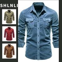 ราคา เสื้อเชิ้ตแขนยาวผ้าลูกฟูก สไตล์เกาหลี สวมใส่ง่ายในฤดูใบไม้ผลิและฤดูใบไม้ร่วง (42211551288)