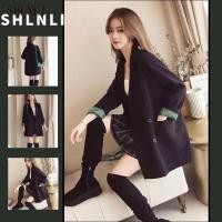 ราคา ฤดูใบไม้ผลิและฤดูใบไม้ร่วงเสื้อสูทสีดําผู้หญิงสไตล์เกาหลีหลวมและอเนกประสงค์กระดุมสองแถวสูท (42015310237)