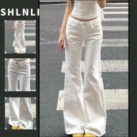 ราคา กางเกงยีนส์สไตล์เกาหลี สำหรับฤดูใบไม้ผลิและฤดูใบไม้ร่วง สีขาว แบบเอวต่ำ มีความยืดหยุ่น และทรงหลวมเพื่อความสะดวกสบาย (41314776581)
