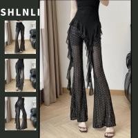 ราคา กางเกงเอวสูงสไตล์เกาหลีสำหรับฤดูใบไม้ผลิและฤดูร้อน ระบายอากาศดี มีตาข่ายโปร่งใส (40261855763)