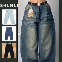 ราคา กางเกงยีนส์ผู้ชายสไตล์ Americana Retro Hip hop ปักลาย เหมาะสำหรับสวมใส่อย่างหลากหลาย (40010358776)