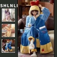 ราคา ชุดกิโมโนการ์ตูนน่ารักฤดูใบไม้ร่วงฤดูหนาวขนแกะปะการังของผู้หญิงหนาเสื้อคลุมหลวมสบาย ๆ (28967417338)