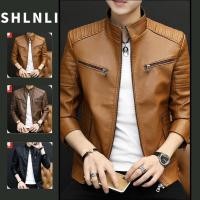 ราคา แจ็คเก็ตกันหนาวสำหรับผู้ชาย สไตล์ทันสมัย ทำจากหนังแท้ เหมาะสวมใส่ในฤดูใบไม้ผลิและใบไม้ร่วง พร้อมป้องกันขณะขับขี่รถจักรยานยนต์ (28741389994)