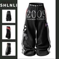 ราคา กางเกง Sweatpants สไตล์ Hip Hop หลวม พิมพ์ลาย patchwork letter พร้อม drawstring และขนแกะ (41719393555)