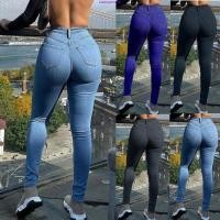 ราคา P9 กางเกงยีนส์เอวสูงทรงบอยผ้ายืด S XL Big Size 34 40 มี 5 สี (43719213366)