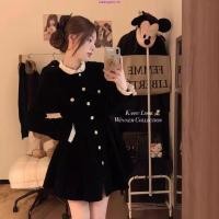ราคา ชุดเดรสสีดำกระโปรงสั้นทรงเอเก็บเอวใส่แล้วดูผอมแบบใหม่ฤดูใบไม้ร่วงและฤดูหนาวสำหรับผู้หญิง (42119215819)