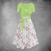 ราคา Kokiji Floral Lynnie เดรสยาวลายดอก เดรสสั้นลายดอก ผ้าไม่ยับ เดรสลายดอกไม้สีม่วงอ่อน XS XL (41769208661)