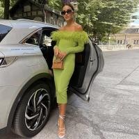 ราคา ชุดเดรสรัดรูป เกาะอก ผ้ากํามะหยี่ เซ็กซี่ สําหรับผู้หญิง HM (41317778485)