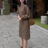 ราคา ชุดเดรสยาว คอเต่า ผ้าถักโครเชต์ สีเขียว สไตล์วินเทจ แฟชั่นเรโทร สําหรับสตรี (27141586801)