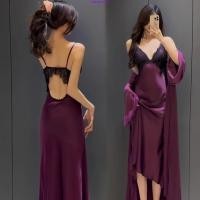 ราคา ชุดนอนสายเดี่ยวเว้าหลัง ผ้าซาติน ชุดนอนหญิง ชุดนอนใส่สบาย DB095 (44369209361)