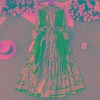 ราคา ชุดเดรสแม็กซี่ยาว ผ้าชีฟอง ทรงหลวม พิมพ์ลาย สไตล์โบฮีเมียน แฟชั่นฤดูใบไม้ผลิ และฤดูร้อน สําหรับผู้หญิง (43267640948)