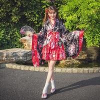 ราคา LXYH COSER KING Lolita GokuRakuJoudo อะนิเมะคอสเพลย์เครื่องแต่งกายญี่ปุ่นบวกขนาดผู้หญิงชุดเต็มแม่บ้านซากุระพิมพ์เซ็กซี่กิโมโน Sexy Kimono Cosplay Costume Maid (41517782328)