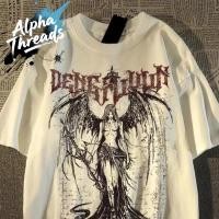 ราคา จัดส่งตลอด 24 ชั่วโมง COTTON เสื้อยืด ขาว oversize เสื้อยืดแขนสั้นผู้ชาย พิมพ์ลายเท่ๆใส่สบาย มี 2 สี ขาว ดำ เสื้อดํ (42401330094)