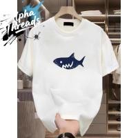 ราคา จัดส่งตลอด 24 ชั่วโมง เสื้อยืดผู้ชาย พิมพ์ลายปลาฉลาม แฟชั่นฤดูร้อน สไตล์เกาหลี เสื้อยืดชาย (28883413782)