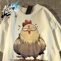 ราคา จัดส่งจากไทย เสื้อยืดพิมพ์ลายไก่น่ารักย้อนยุคสไตล์ญี่ปุ่น คอกลม ผ้าเนื้อนุ่ม สวมใส่สบาย (45200598729)
