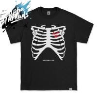 ราคา จัดส่งตลอด 24 ชั่วโมง เสื้อยืดกระดูกโครงกระดูก Emo เสื้อยืดสีดํา เสื้อเชิ้ตผู้ชายพิมพ์ลายหัวใจเศร้าน่ารัก (44107160325)