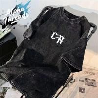 ราคา จัดส่งตลอด 24 ชั่วโมง เสื้อยืดฟอก ผ้าฝ้าย100 โอเวอร์ไซซ์ สีดําเข้ม สไตล์ฮิปฮอป เรโทรเสื้อเชิ้ตสำหรับคู่รักชายและหญิงA2 (55350954795)