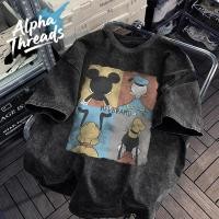 ราคา เสื้อยืดแขนสั้นคอกลม วินเทจฟอกน้ำ ลายพิมพ์มิกกี้เม้าส์ โอเวอร์ไซซ์ ใส่สบาย ผ้าคอตตอน 100 YG2812 (53801194401)