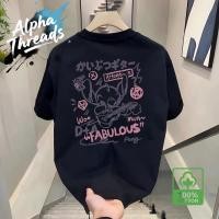 ราคา จัดส่งตลอด 24 ชั่วโมง เสื้อเกาหลี เสื้อยืดผู้ชาย Stitch FABULOUS พิมพ์ลาย โคตรนุ่ม OVERSIZE เสื้อคอกลม (43755292861)