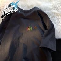 ราคา จัดส่งตลอด 24 ชั่วโมง เสื้อยืด Oversize เสื้อยืดสีขาวโอเวอร์ไซส์ ลายกราฟิกเรียบง่าย (42960507803)