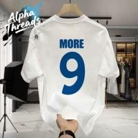 ราคา จัดส่งตลอด 24 ชั่วโมง พิมพ์ลายข้อความสีฟ้า มากกว่า และตัวเลข 9 พิมพ์ลายเสื้อยืดคอกลมแขนสั้นเสื้อยืดคอกลมสไตล์ใหม่ส (42760717508)