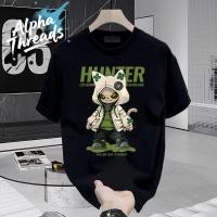 ราคา จัดส่งตลอด 24 ชั่วโมง เสื้อยืดแขนสั้น พิมพ์ลาย การ์ตูนเท่ๆ HHNTER ทรงหลวม (42659180836)