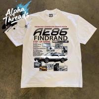 ราคา จัดส่งตลอด 24 ชั่วโมง Alpha Threads เสื้อยืดกับลาย AE86 สไตล์ญี่ปุ่น White T shirt (42657442105)