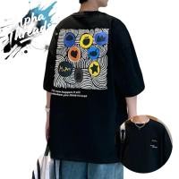 ราคา จัดส่งตลอด 24 ชั่วโมง เสื้อยืดวินเทจสกรีนลายเท่ เสื้อแขนสั้น oversize สำหรับชายหญิง เสื้อยืดซัมเมอร์นี้ ส่งฟรี (42460503240)