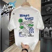 ราคา จัดส่งตลอด 24 ชั่วโมง Alpha Threads พร้อมส่ง ผู้หญิง เสื้อยืด oversize สไตล์เกาหลี ไม่แตกเมื่อซัก IYI HUMOR (42459993944)