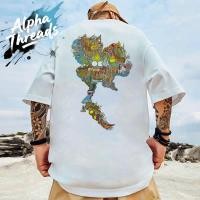 ราคา จัดส่งตลอด 24 ชั่วโมง Alpha Threads เสื้อ oversize เสื้อแฟชั่น เสื้อชาย OK Map ใส่สบาย ฤดูร้อน 2025 (42164136741)