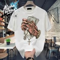 ราคา จัดส่งตลอด 24 ชั่วโมง Outlets Chrome Hearts ธนบัตร Kaos สีดําสีขาวขนาดใหญ่ 20s Boxy Fit T เสื้อผู้ชายผู้หญิง (41612300901)