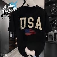 ราคา จัดส่งตลอด 24 ชั่วโมง Alpha Threads ไหมนม เสื้อยืดแขนสั้นผู้ชาย คอกลม พิมพ์ลายฤดูร้อนใหม่ (40914323013)