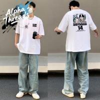 ราคา จัดส่งตลอด 24 ชั่วโมง เสื้อยืดoversize คอกลมแขนสั้น พิมพ์ลายอนิเมะ SLAMDUNK ไม่หดไม่ย้วย เสื้อยืดผู้ชายผู้หญิง (40707735422)