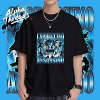 ราคา จัดส่งตลอด 24 ชั่วโมง Cappuccino Assassino ลายแฟนตาซีสายดาร์ก สไตล์มังงะวายร้าย เสื้อโอเวอร์ไซส์เท่ๆ (40460753854)