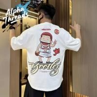 ราคา จัดส่งตลอด 24 ชั่วโมง Alpha Threads พิมพ์ลาย BOOILEG BOY ผ้าฝ้ายนม SLAMDUNK โคตรนุ่ม tshirt men OVERSIZE เสื้อ (40412765987)